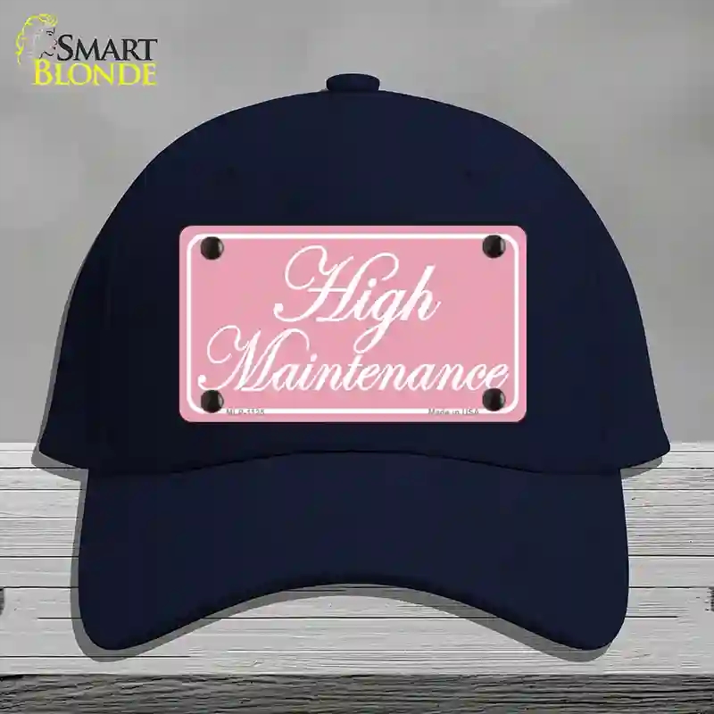 HAT20-MLP-1125 High Maintenance Novelty License Plate Hat, Cotton - Navy