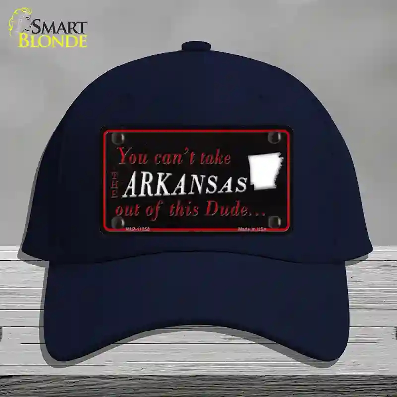 HAT20-MLP-11258 Arkansas Dude Novelty License Plate Hat, Cotton - Navy
