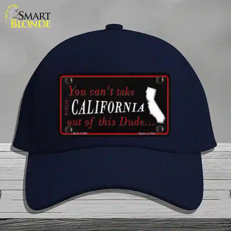 HAT20-MLP-11259 California Dude Novelty License Plate Hat, Cotton - Navy