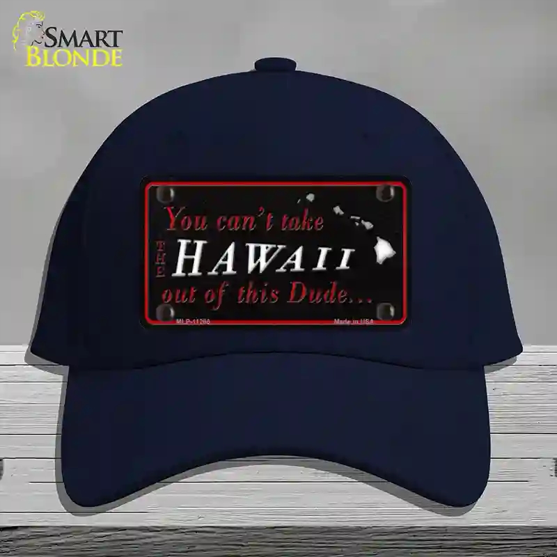 HAT20-MLP-11265 Hawaii Dude Novelty License Plate Hat, Cotton - Navy