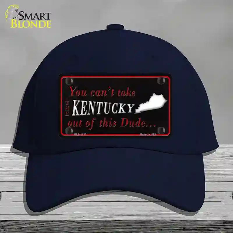 HAT20-MLP-11271 Kentucky Dude Novelty License Plate Hat, Cotton - Navy