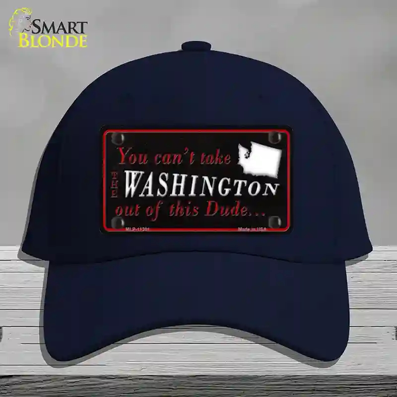 HAT20-MLP-11301 Washington Dude Novelty License Plate Hat, Cotton - Navy