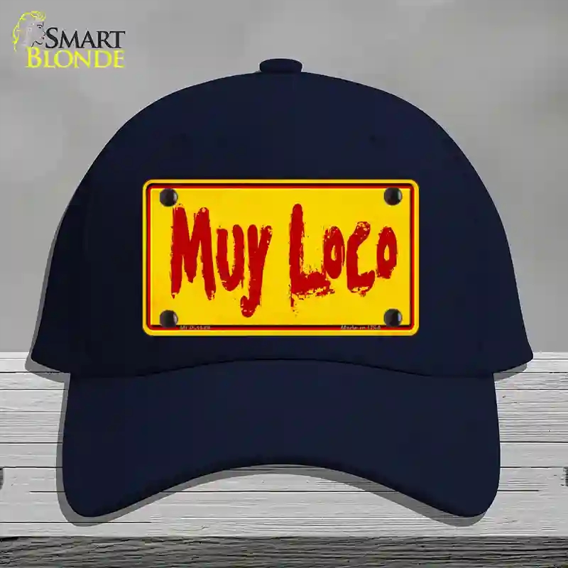 HAT20-MLP-1149 Muy Loco Novelty License Plate Hat, Cotton - Navy