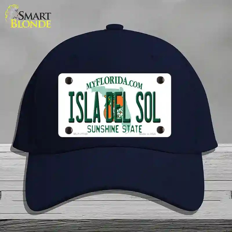 HAT20-MLP-11769 Isla Del Sol Florida Novelty License Plate Hat, Cotton - Navy