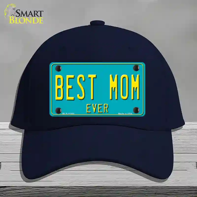 HAT20-MLP-11800 Best Mom Ever Novelty License Plate Hat, Cotton - Navy