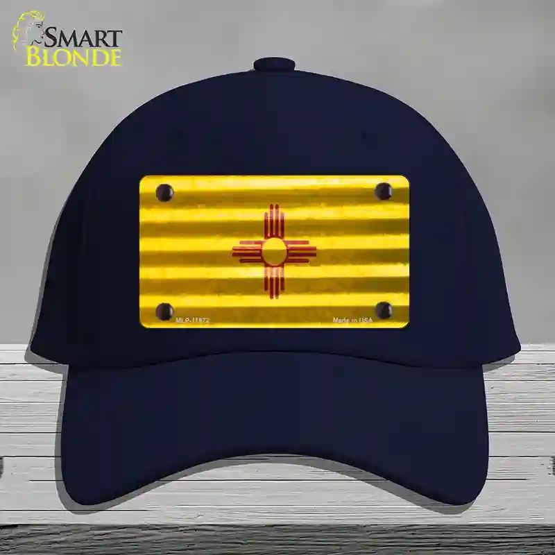 HAT20-MLP-11972   Mexico Corrugated Flag Novelty License Plate Hat, Cotton - Navy