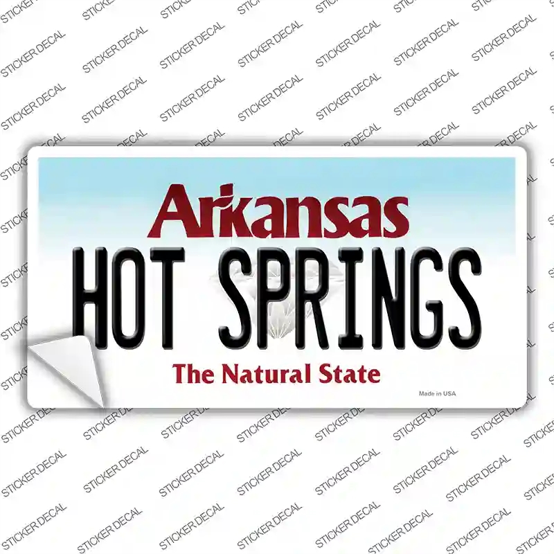 LP-10032s-L Hot Springs Arkansas Novelty Sticker Decal, Large