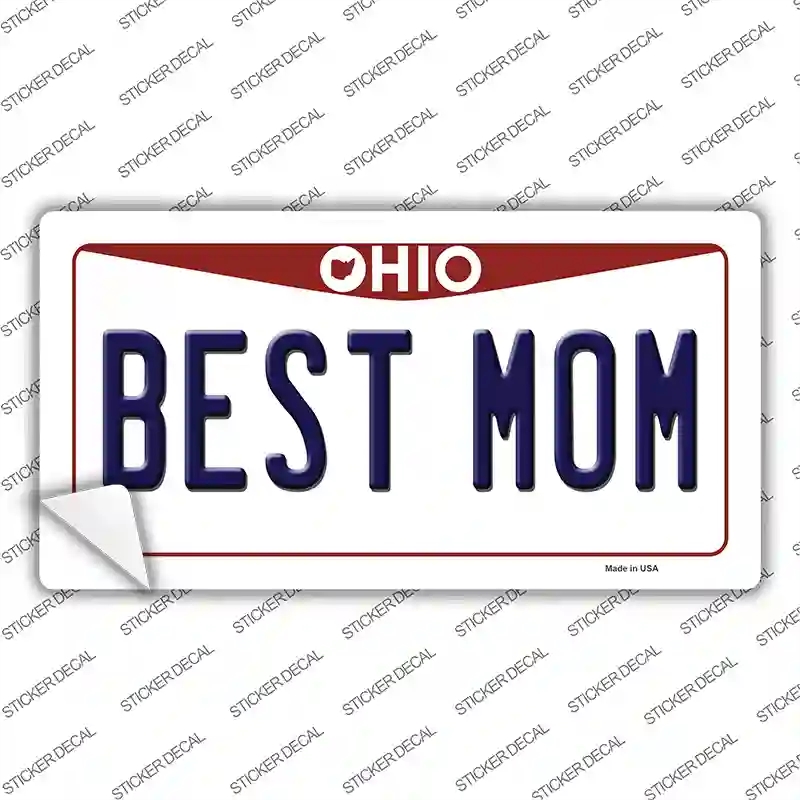 LP-10099s-L Best Mom Ohio Novelty Sticker Decal, Large