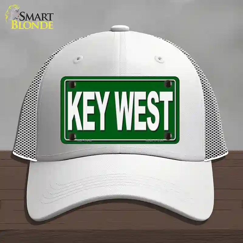 HAT19-MLP-11648 Key West Novelty License Plate Hat, Mesh - White