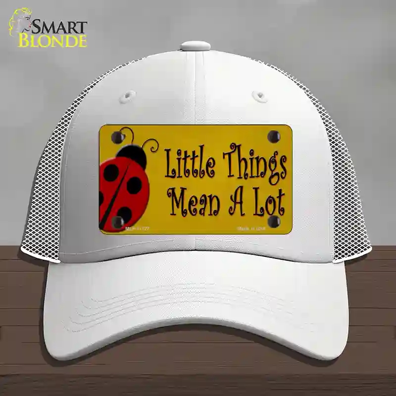 HAT19-MLP-11727 Little Things Mean a Lot Novelty License Plate Hat, Mesh - White