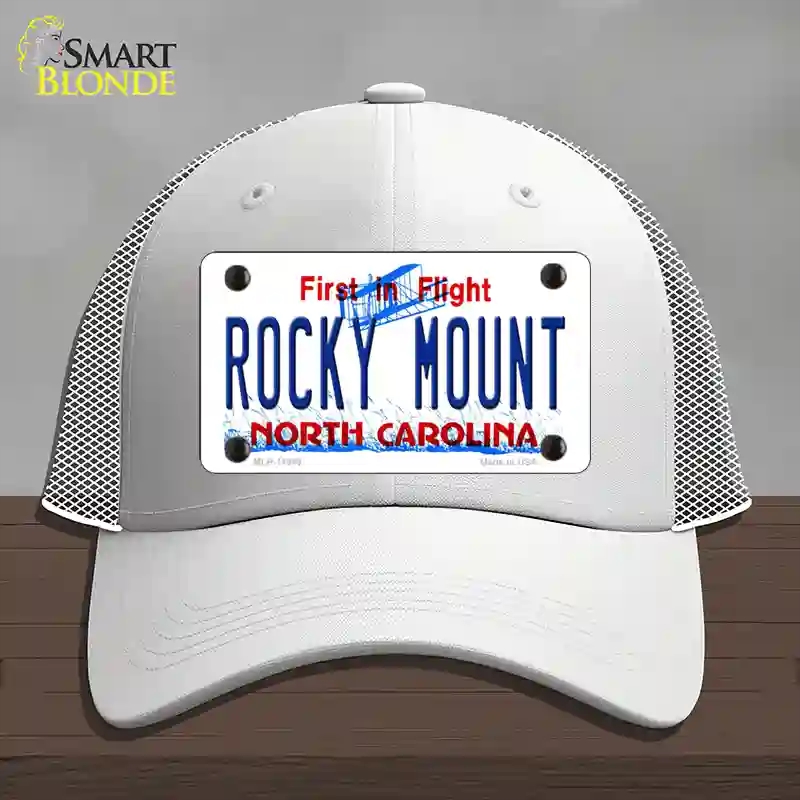 HAT19-MLP-11849 Rocky Mount North Carolina Novelty License Plate Hat, Mesh - White