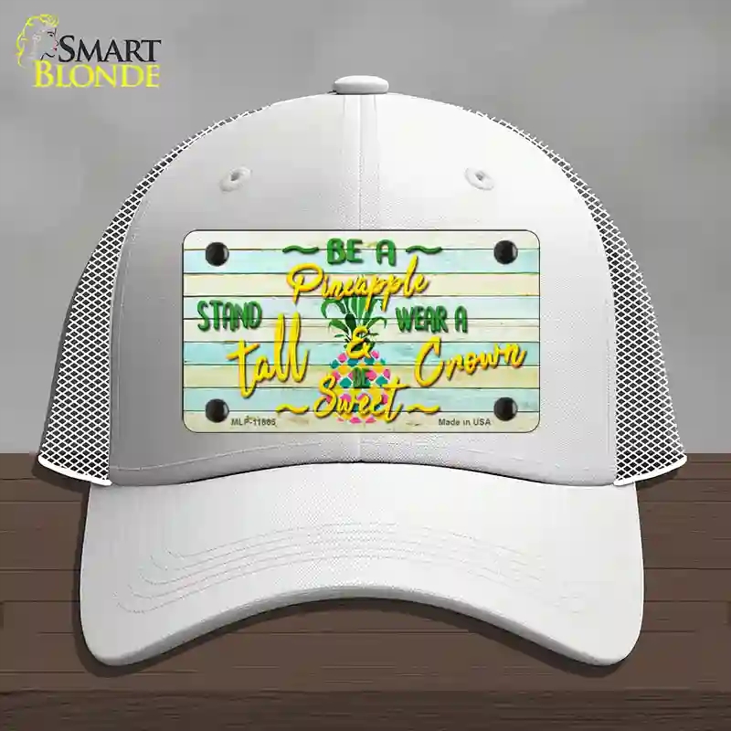 HAT19-MLP-11865 Be a Pineapple Novelty License Plate Hat, Mesh - White