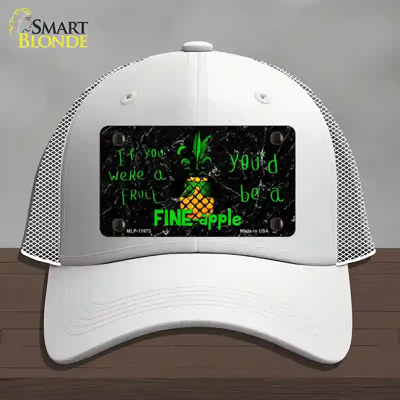 HAT19-MLP-11873 Fineapple Novelty License Plate Hat, Mesh - White