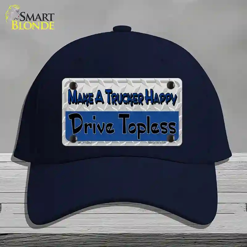 HAT20-MLP-1203 Make a Mesh Happy Novelty License Plate Hat, Cotton - Navy