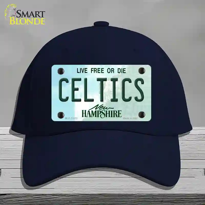 HAT20-MLP-12072 Celtics   Hampshire State Novelty License Plate Hat, Cotton - Navy