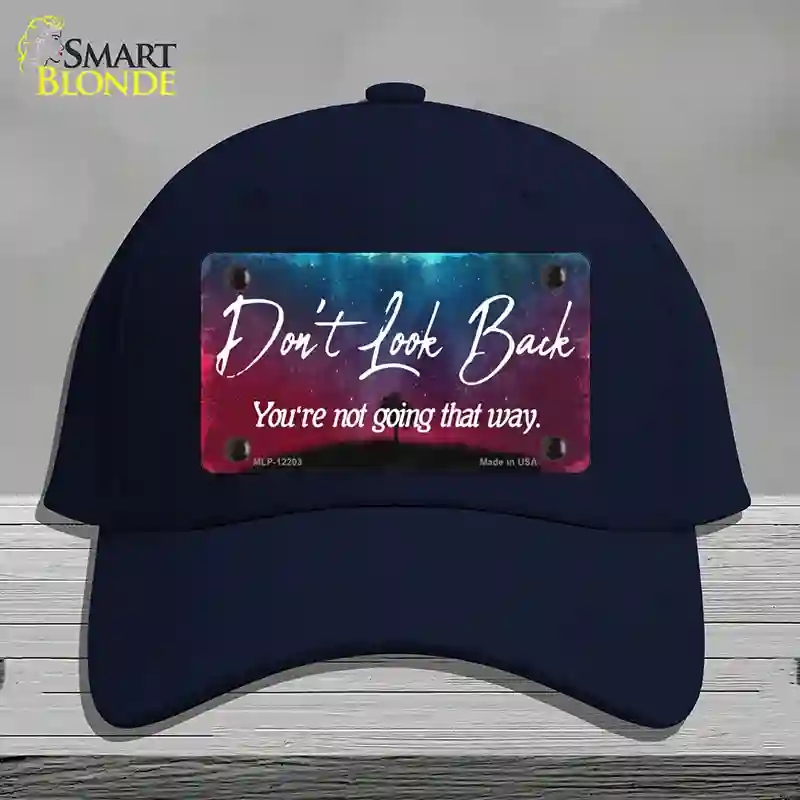 HAT20-MLP-12203 Dont Look Back Novelty License Plate Hat, Cotton - Navy
