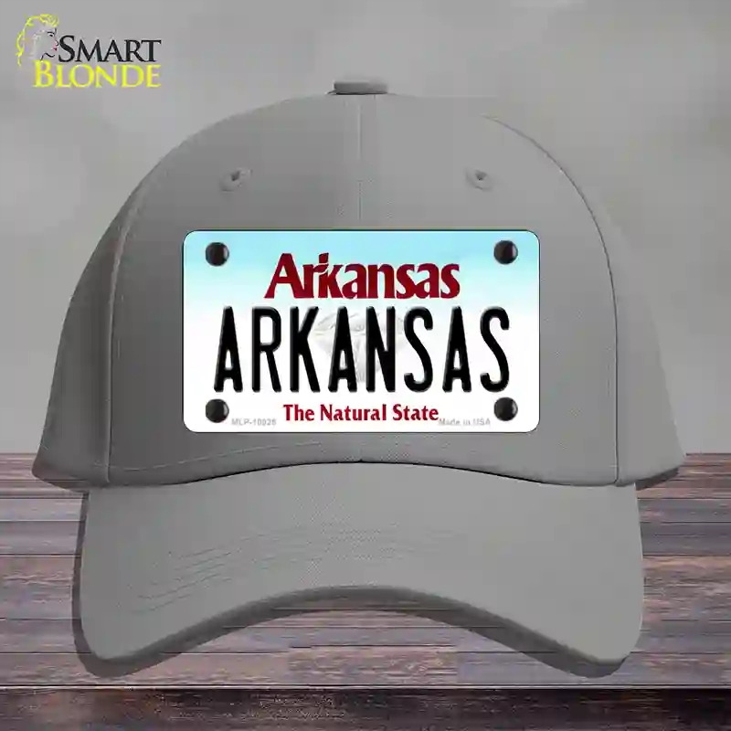 HAT23-MLP-10025 Arkansas Diamond Novelty License Plate Hat, Cotton - Gray