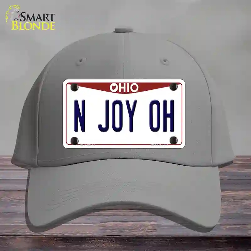 HAT23-MLP-10073 N Joy OH Ohio Novelty License Plate Hat, Cotton - Gray