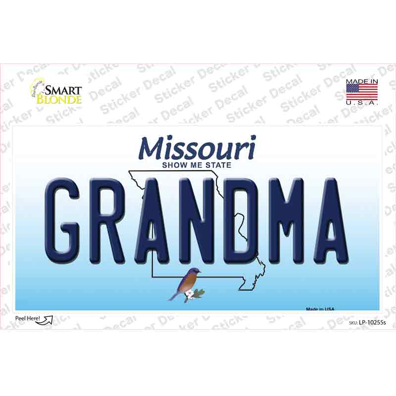 LP-10255s-M Grandma Missouri Novelty Sticker Decal, Medium