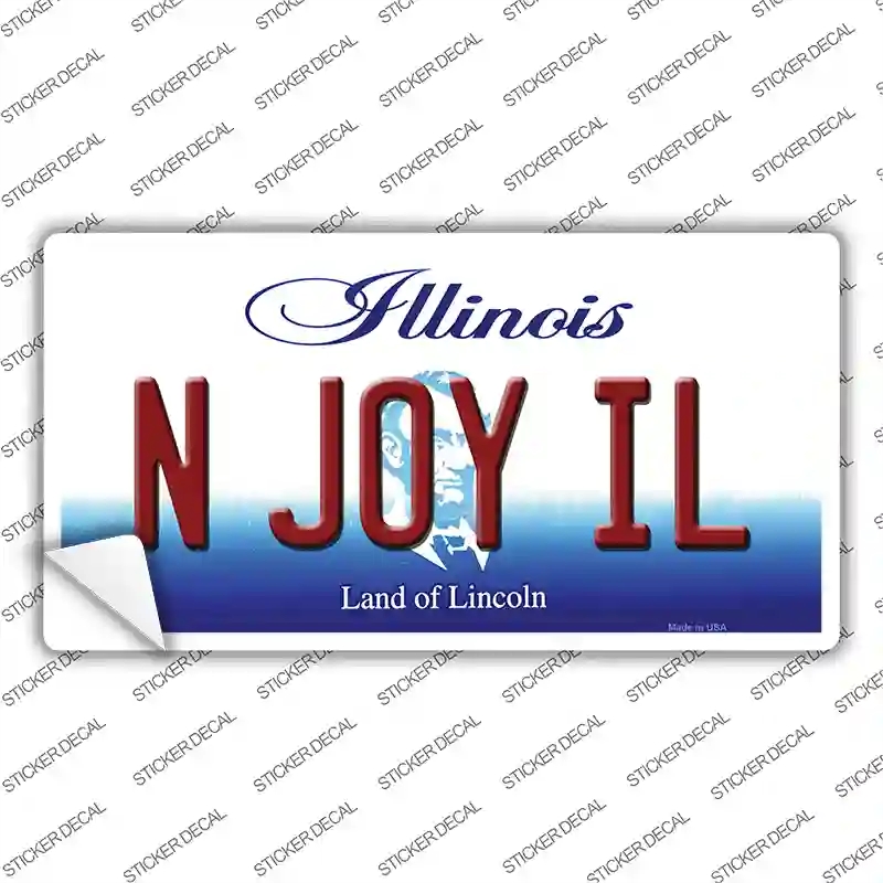 LP-10281s-XL N Joy IL Illinois Novelty Sticker Decal, Extra Large