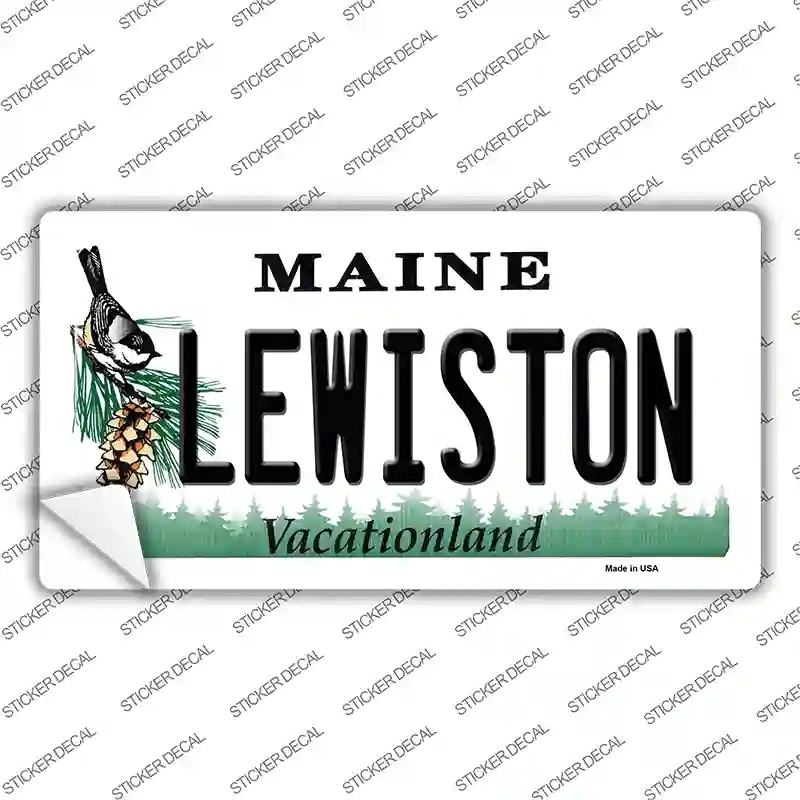 LP-10389s-S Lewiston Maine Novelty Sticker Decal, Small