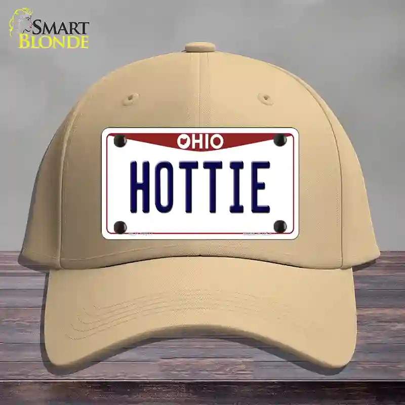 HAT22-MLP-10077 Hottie Ohio Novelty License Plate Hat, Cotton - Khaki