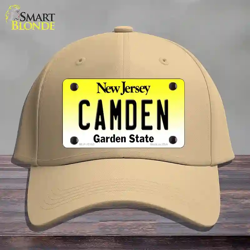HAT22-MLP-10152 Camden   Jersey Novelty License Plate Hat, Cotton - Khaki