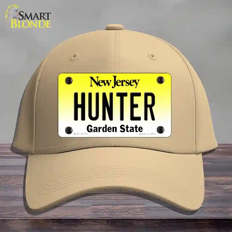 HAT22-MLP-10176 Hunter   Jersey Novelty License Plate Hat, Cotton - Khaki