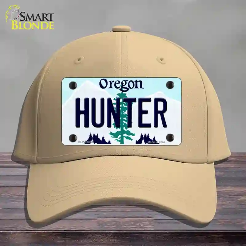 HAT22-MLP-10378 Hunter Oregon Novelty License Plate Hat, Cotton - Khaki