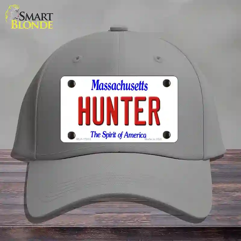 HAT23-MLP-11013 Hunter Massachusetts Novelty License Plate Hat, Cotton - Gray