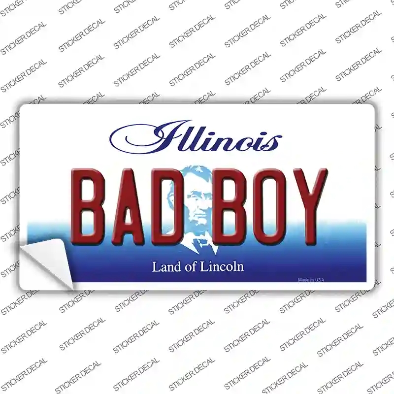 LP-10317s-XL Bad Boy Illinois Novelty Sticker Decal, Extra Large