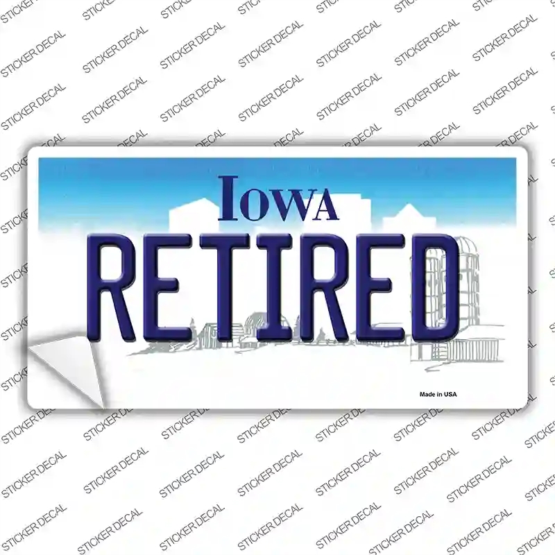 LP-10954s-S Retired Iowa Novelty Sticker Decal, Small