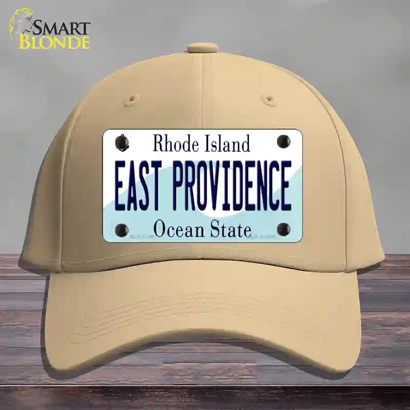 HAT22-MLP-11189 East Providence Rhode Island State Novelty License Plate Hat, Cotton - Khaki