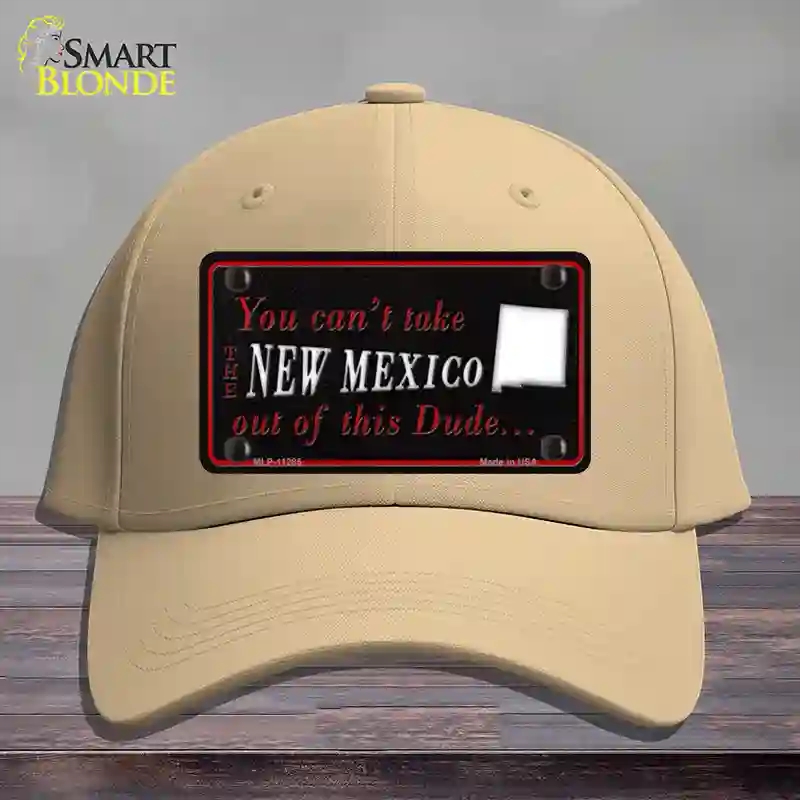 HAT22-MLP-11285   Mexico Dude Novelty License Plate Hat, Cotton - Khaki