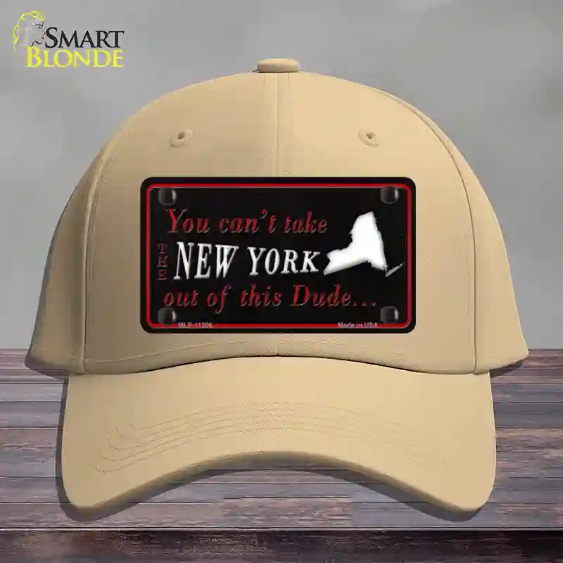 HAT22-MLP-11286   York Dude Novelty License Plate Hat, Cotton - Khaki