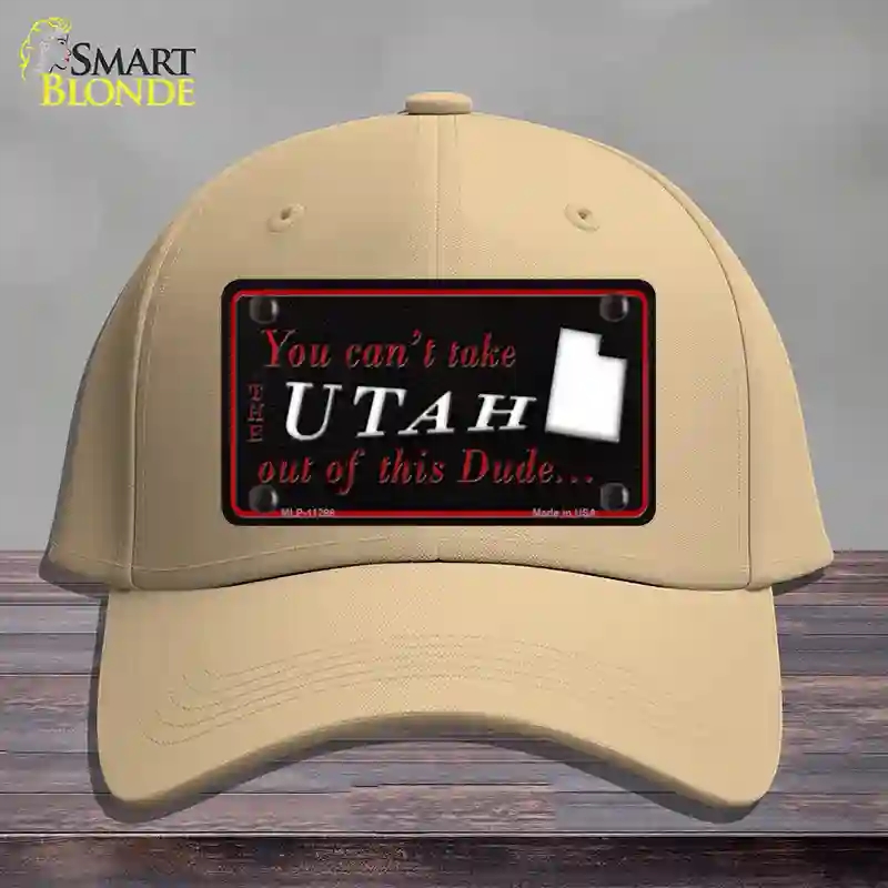HAT22-MLP-11298 Utah Dude Novelty License Plate Hat, Cotton - Khaki