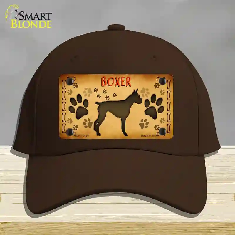 HAT24-MLP-10434 Boxer Novelty License Plate Hat, Cotton - Dark Brown