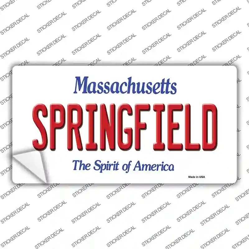 LP-10992s-L Springfield Massachusetts Novelty Sticker Decal, Large