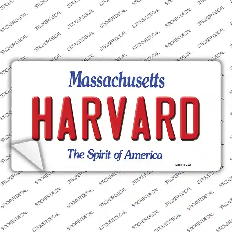 LP-10993s-S Harvard Massachusetts Novelty Sticker Decal, Small
