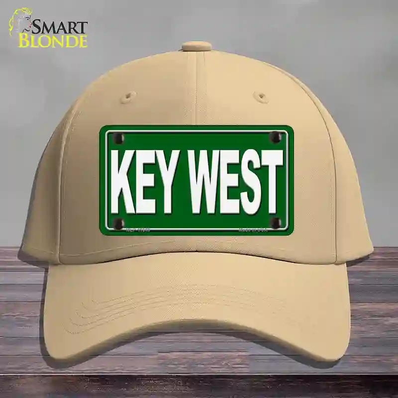 HAT22-MLP-11648 Key West Novelty License Plate Hat, Cotton - Khaki