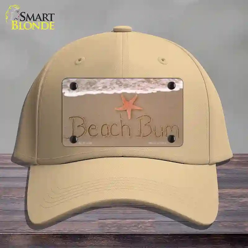HAT22-MLP-1185 Beach Bum Novelty License Plate Hat, Cotton - Khaki