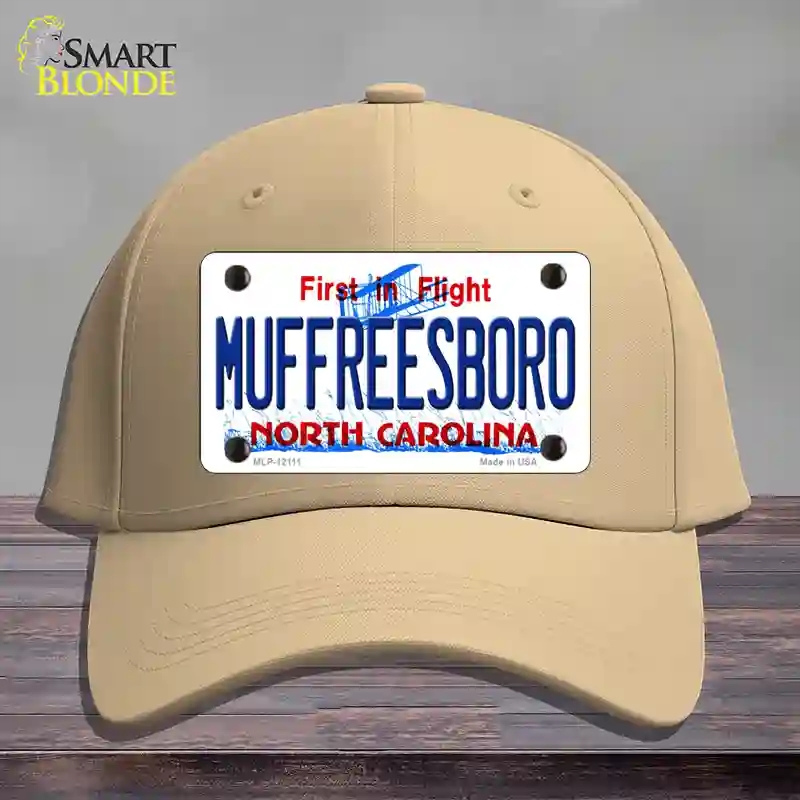 HAT22-MLP-12111 Muffreesboro North Carolina State Novelty License Plate Hat, Cotton - Khaki