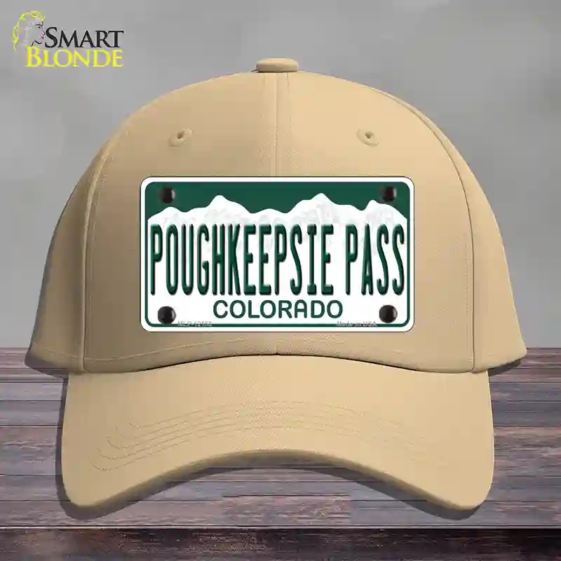 HAT22-MLP-12153 Poughkeepsie Pass Colorado Novelty License Plate Hat, Cotton - Khaki