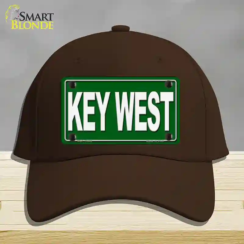 HAT24-MLP-11648 Key West Novelty License Plate Hat, Cotton - Dark Brown