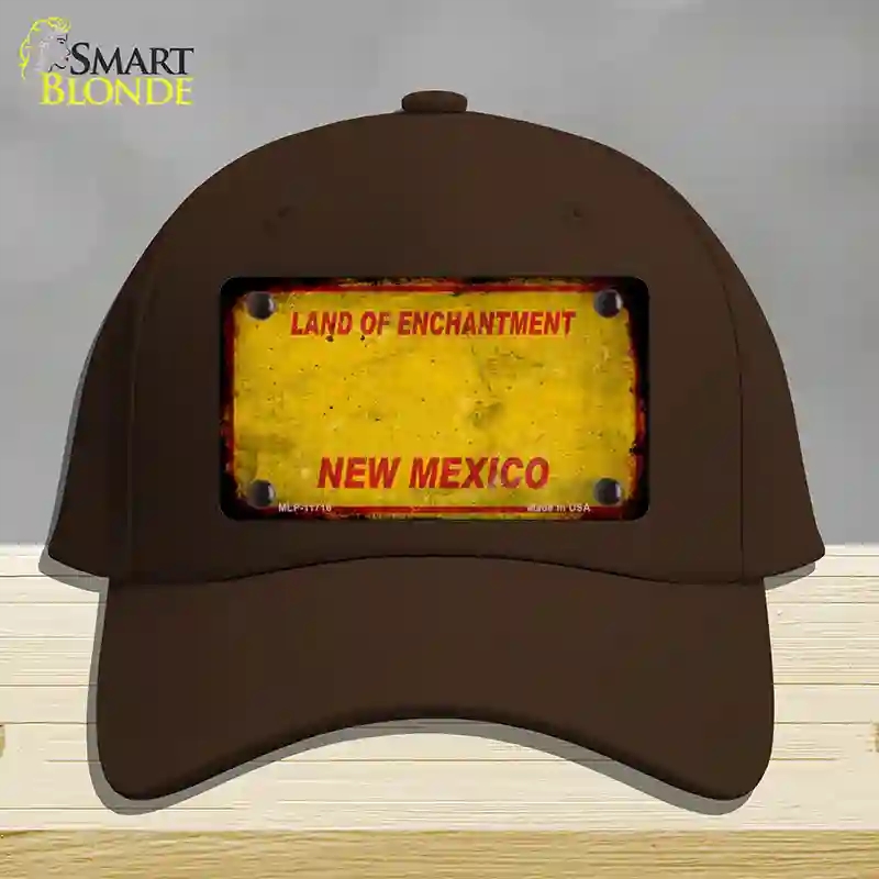 HAT24-MLP-11716   Mexico Rusty Blank Novelty License Plate Hat, Cotton - Dark Brown