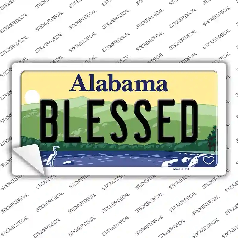 LP-10009s-S Blessed Alabama Novelty Sticker Decal, Small