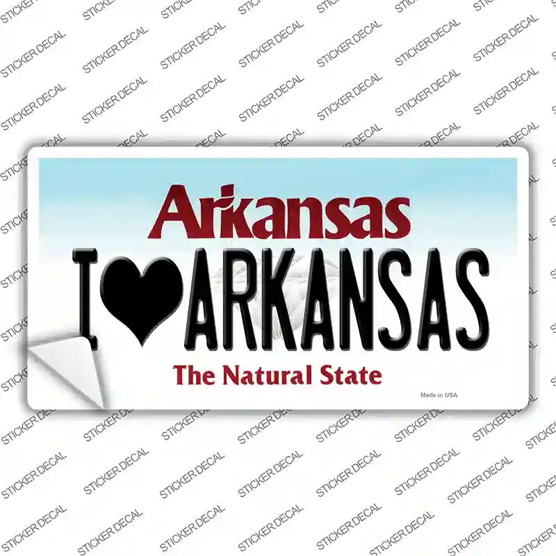 LP-10035s-L I Love Arkansas Novelty Sticker Decal, Large