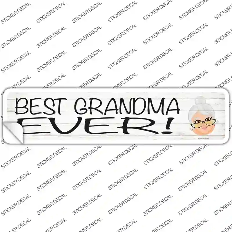 K-1741s-XL Best Grandma Ever Novelty Narrow Sticker Decal, Extra Large