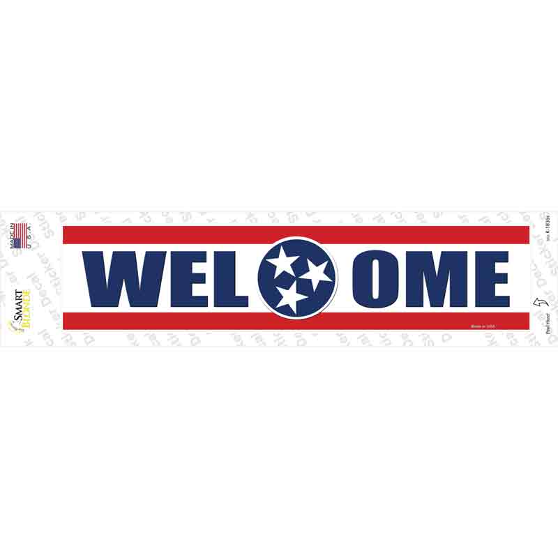 K-1836s-M Welcome Tennessee Novelty Narrow Sticker Decal, Medium