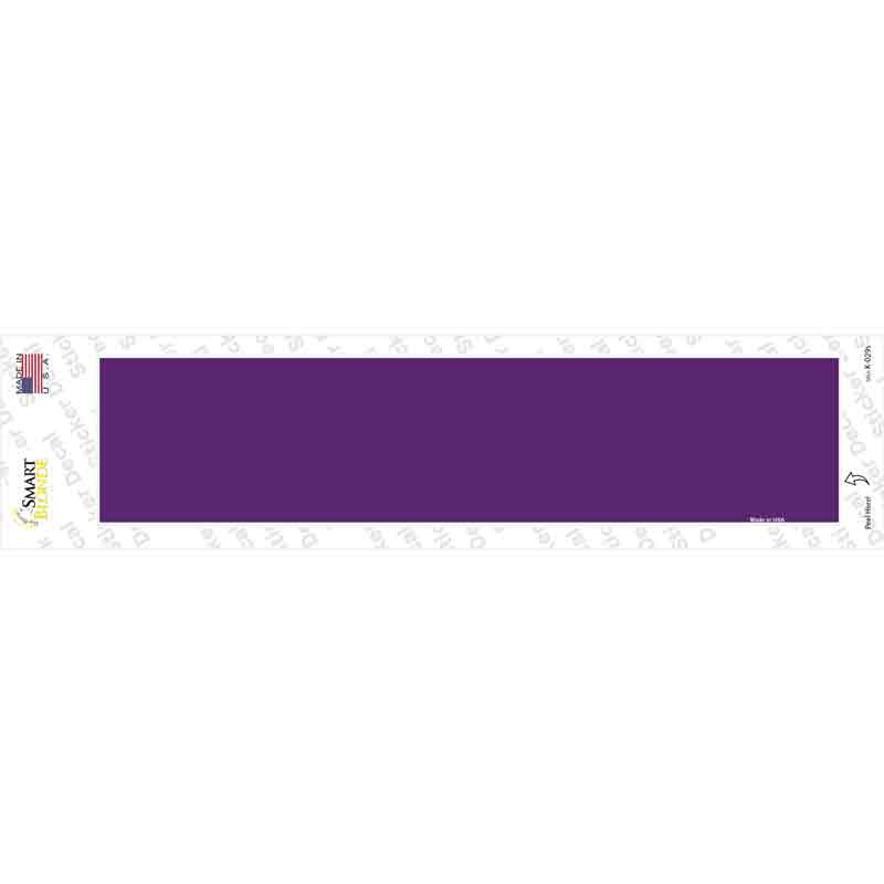 K-029s-M Purple Solid Blank Novelty Narrow Sticker Decal, Medium